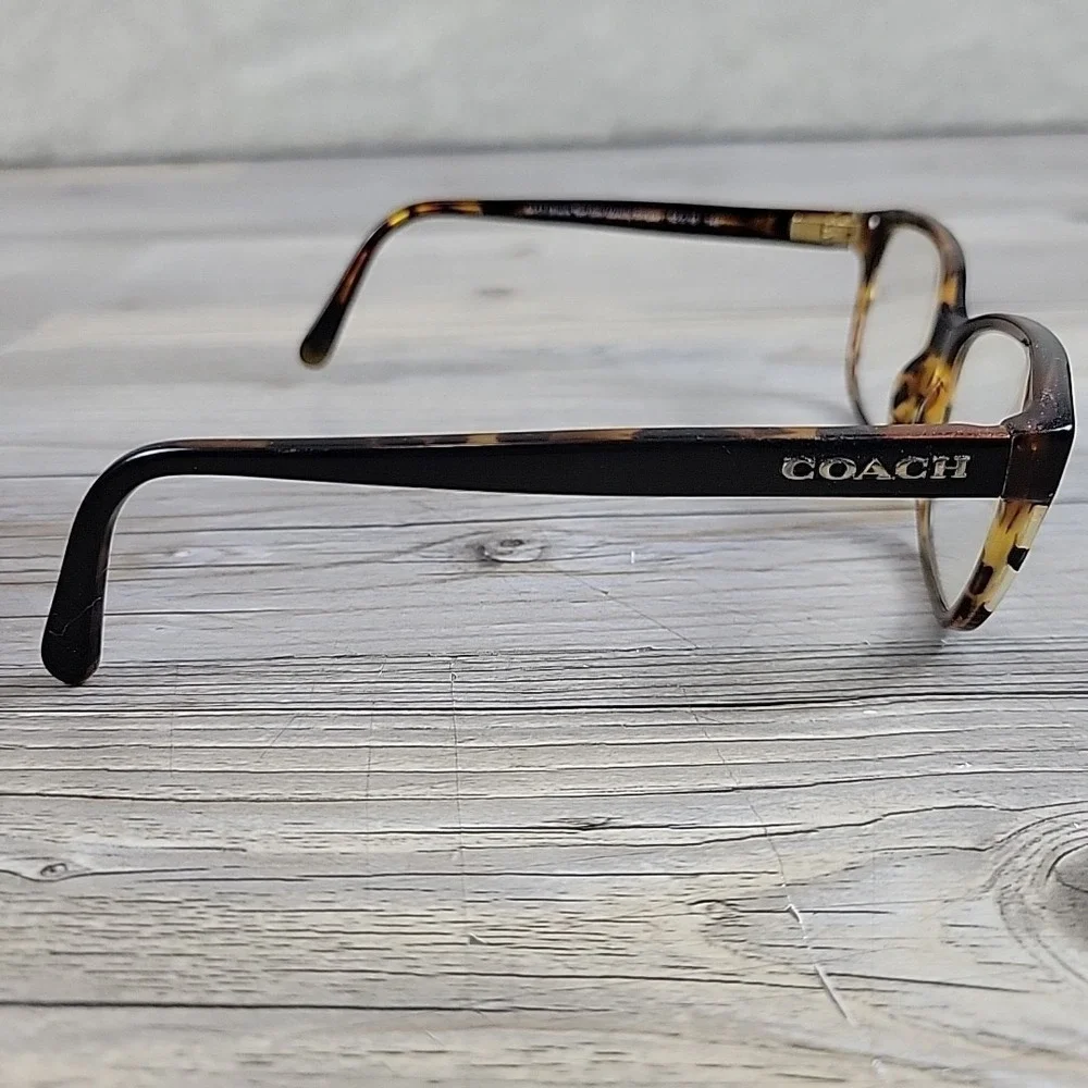 Coach HC6103 5443 Cat Eye Black Tort Gltr Varsity‎ Stripe Womens Eyeglasses 54mm